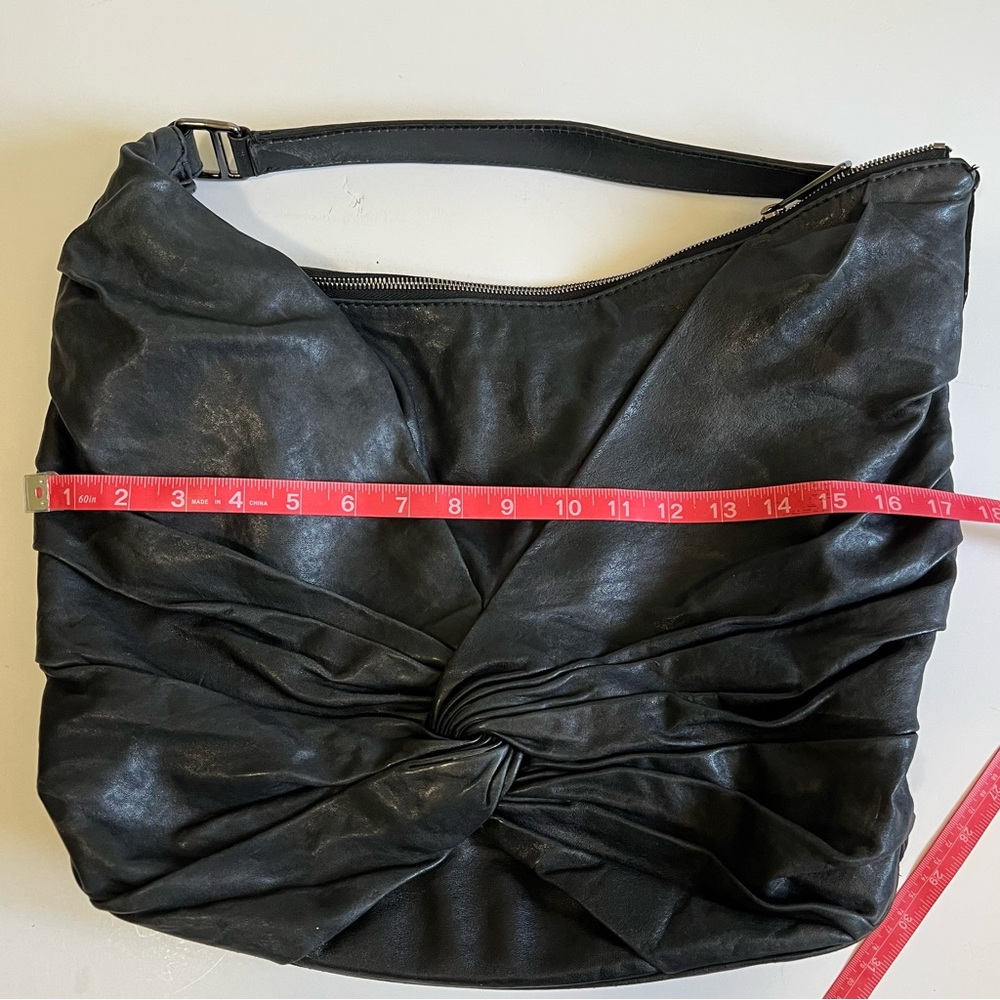 BURBERRY AUTHENTIC Maggie Soft Knot Calfskin Leather Black Hobo Bag WITH COA - Picture 7 of 16